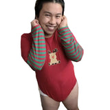 * Christmas Reindeer Baby Long Sleeve Bodysuit Clearance xs s 3x 4x 5x