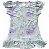 NARWALS & RAINBOWS DIAPER SHIRT *