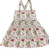 Holiday Bunny Suspender Skirt Dress
