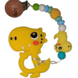 Dinosaur Silicone Teether Chewing Toy Pacifier Clip VARIETY