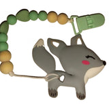 Fox Silicone Teether Chewing Toy Pacifier Clip VARIETY