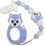 Fox Silicone Teether Chewing Toy Pacifier Clip VARIETY