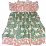 * Pretty Bunny Ruffle Sleeve Matching Dress Clearance