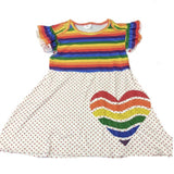 * Love Wins Ruffle Sleeve Matching Dress