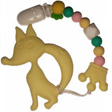 Fox Silicone Teether Chewing Toy Pacifier Clip VARIETY