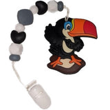 Bird Flamingo Silicone Teether Chewing Toy Pacifier Clip VARIETY