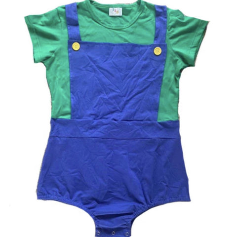 Clearance Green/Blue Video Game cotton Bodysuit xs s m 5x