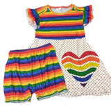 * Love Wins Ruffle Sleeve Matching Dress