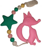 Fox Silicone Teether Chewing Toy Pacifier Clip VARIETY
