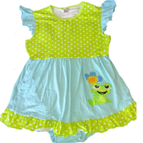 * Little Frog Cotton Romper Dress Clearance