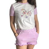 * Light Purple Ruffle Shorts