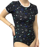 Goth Terquezs Short Sleeve Bodysuit Clearance