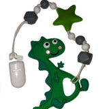 Dinosaur Silicone Teether Chewing Toy Pacifier Clip VARIETY