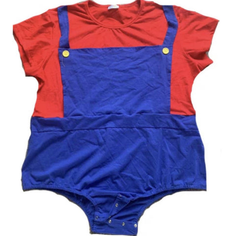 Clearance Red/Blue Video Game cotton Bodysuit xs s 3x only