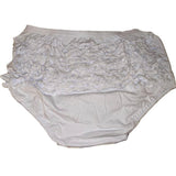 White Cotton Ruffles Bloomer Shorts