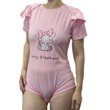 Baby Elephant Short Sleeve Cotton Bodysuit Clearance XS S