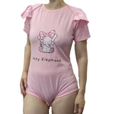 * Baby Elephant Short Sleeve Cotton Bodysuit Clearance XS ONLY