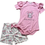 * Baby Elephant Short Sleeve Cotton Bodysuit Clearance XS ONLY