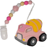 Construction Vehicles Silicone Teether Chewing Toy Pacifier Clip VARIETY