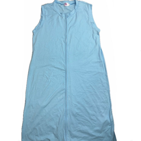 Blue Sleeveless zipper baby sleep sack Pajamas