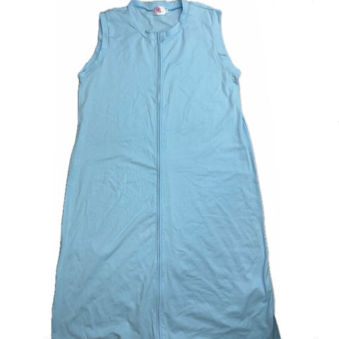 Blue Sleeveless Zipper Baby Sleep Sack Pajamas