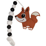 Fox Silicone Teether Chewing Toy Pacifier Clip VARIETY