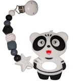 Bear Panda Silicone Teether Chewing Toy Pacifier Clip VARIETY