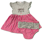 * Clearance Grey & Pink Ruffles Bloomers Short xxs xs only