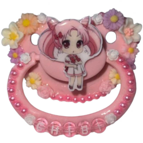 Anime Girl Pink Deluxe Custom Pacifier