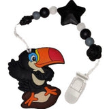 Bird Flamingo Silicone Teether Chewing Toy Pacifier Clip VARIETY