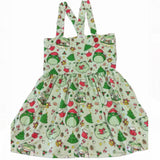 Christmas Frogs Jumper Skirt Dress with POCKETS