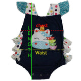 Polka-Dot Unicorn Ruffle Romper