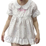 Floral Embroidered Baby Doll Dress