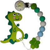 Dinosaur Silicone Teether Chewing Toy Pacifier Clip VARIETY