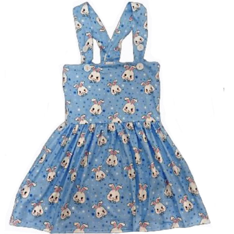 BLUE BABY BUNNY Jumper Skirt Dress with POCKETS