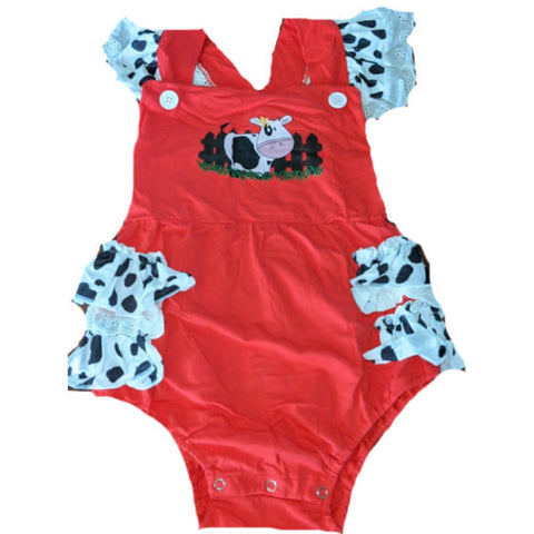 Lil Cow Sunsuit Romper with Ruffles
