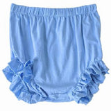 Blue Ruffle Leg Bloomers Shorts