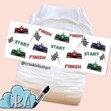 ABDL Landing Strip Diaper Tapes CrinkleButtArt