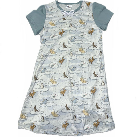 Blue Good Night Bear Nightgown Pajamas