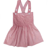Peach Pink Corduroy Suspender Skirt Dress