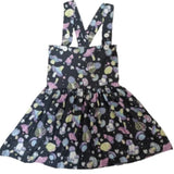 Pastel Mushroom Jumper Skirt Dress with POCKET