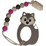 Fox Silicone Teether Chewing Toy Pacifier Clip VARIETY