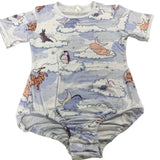 * Blue Good Night Bear Short Sleeve Bodysuit