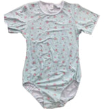 Clearance Blue Little Flowers Short Sleeve Bodysuit xxs xs