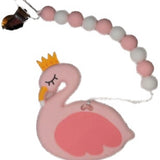 Bird Flamingo Silicone Teether Chewing Toy Pacifier Clip VARIETY