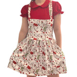Holiday Bunny Suspender Skirt Dress
