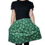 Cannabis Leaves Skirt Skort