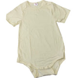 * Soft Yellow Plain Short Sleeve Cotton Bodysuit Clearance xxs xs s m 2x 3x 4x