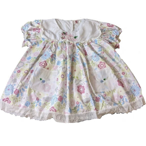 DISCONTINUED Embroidered BabyDoll Dress Pocket Full Of Posies *