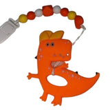 Dinosaur Silicone Teether Chewing Toy Pacifier Clip VARIETY